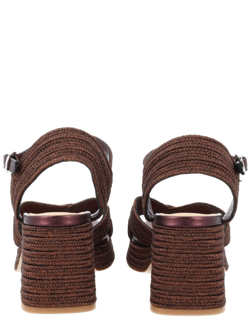 Castaner Multicolor Vallita Woven Straps Block Heel Sandals