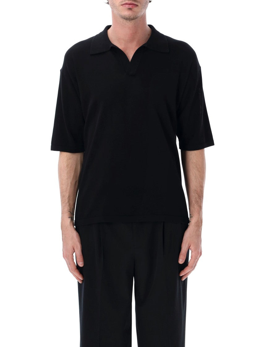 Roberto Collina Cotton Crepe Buttonless Polo Shirt