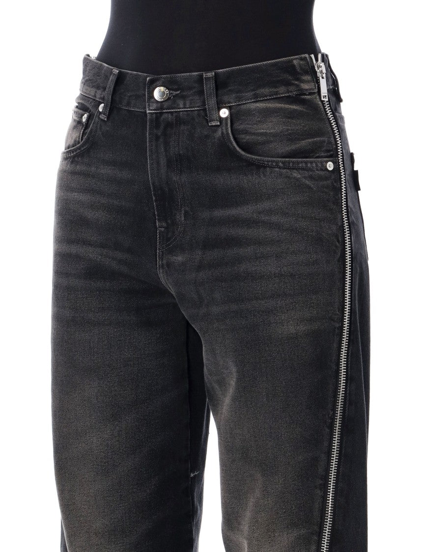 Haikure Bonnie Zip Washed Cotton Jeans