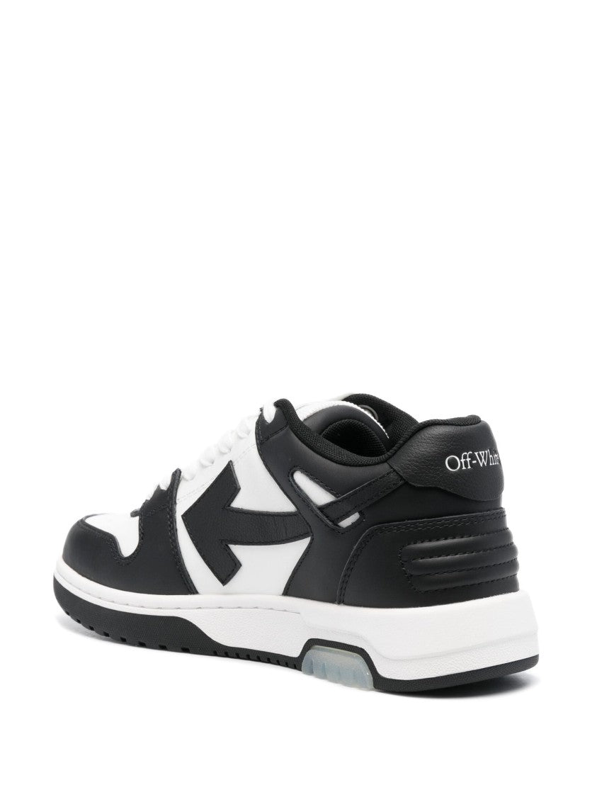 Off-White Perforated Leather Low-Top Sneakers With Bold Arrow Motifs