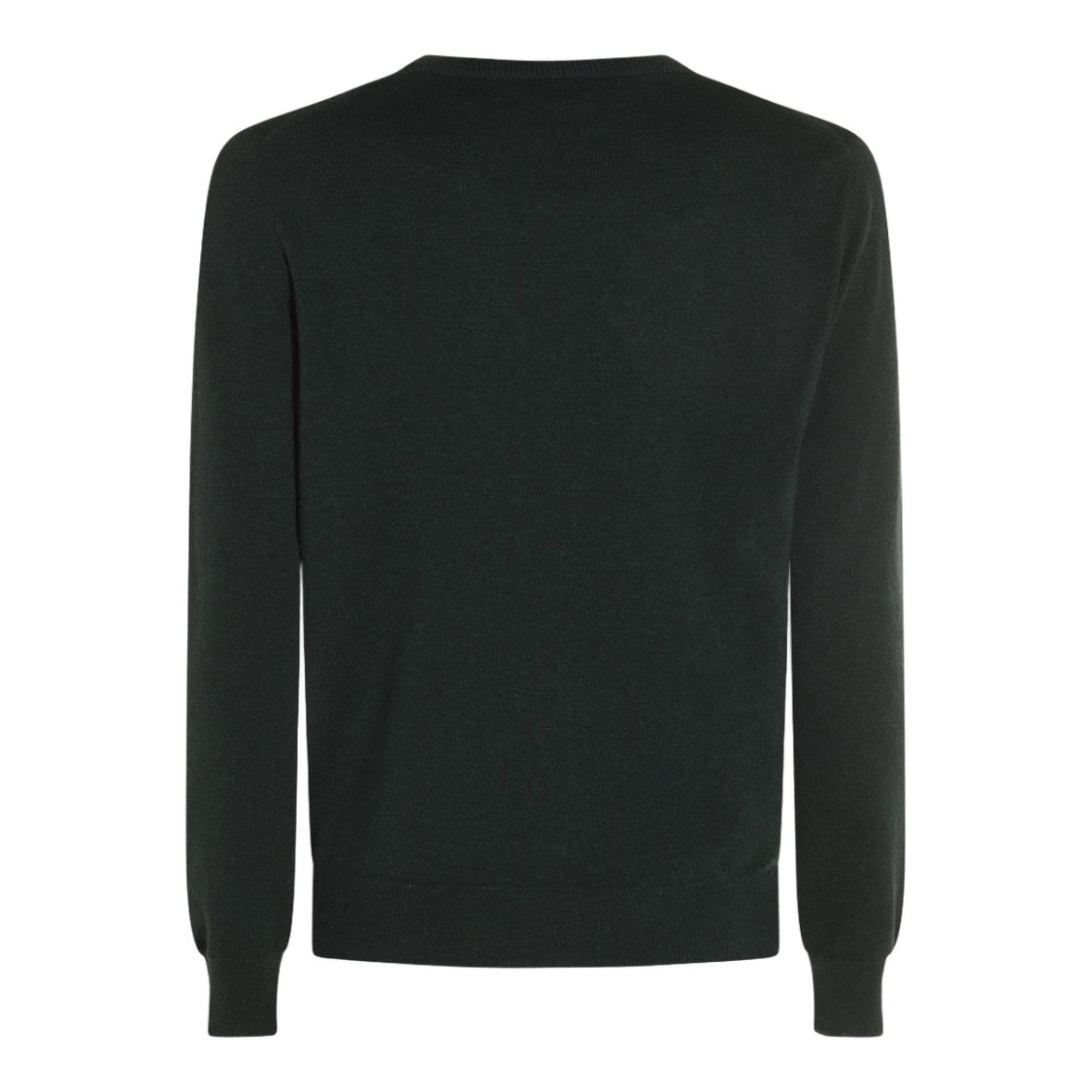 Malo Fine-Knit Green Sweater With Classic Crew Neckline