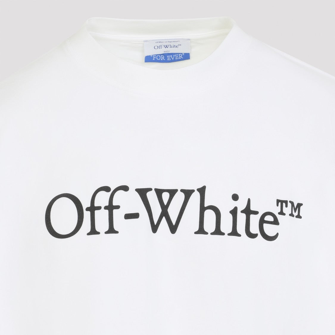 Off-White Minimalist White Cotton T-Shirt With Bold Logo