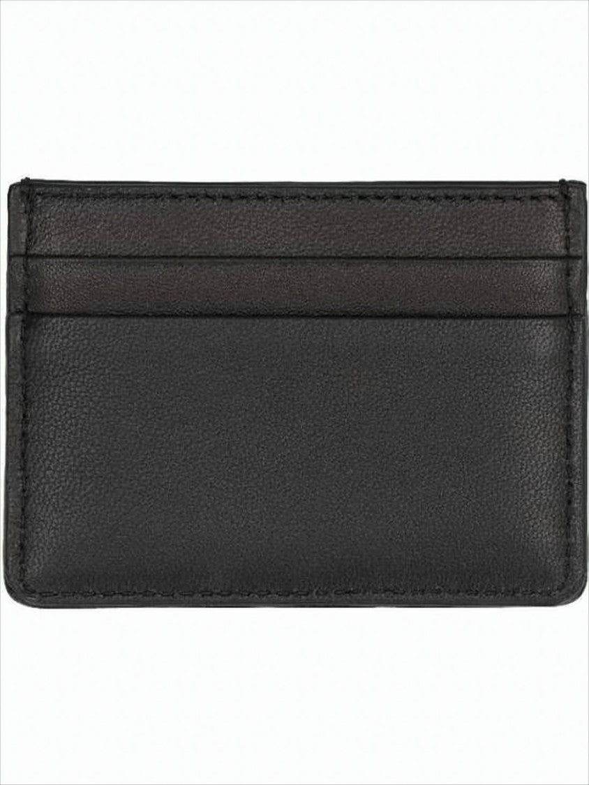 Valentino Garavani Textured Fabric And Leather Card Wallet