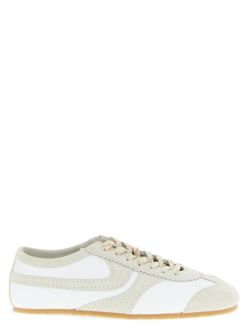 Dries Van Noten Low-Profile Leather Sneakers With Contrasting Suede Inserts
