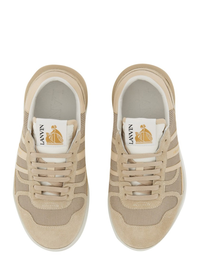 Lanvin "Clay" Textured Low-Top Sneakers With Cushioned Sole
