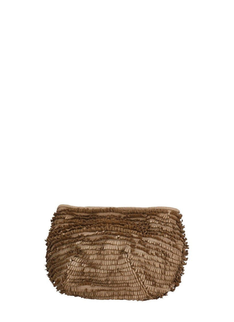 Majo Baia Del Silenzio Bag With Micro Fringe Texture