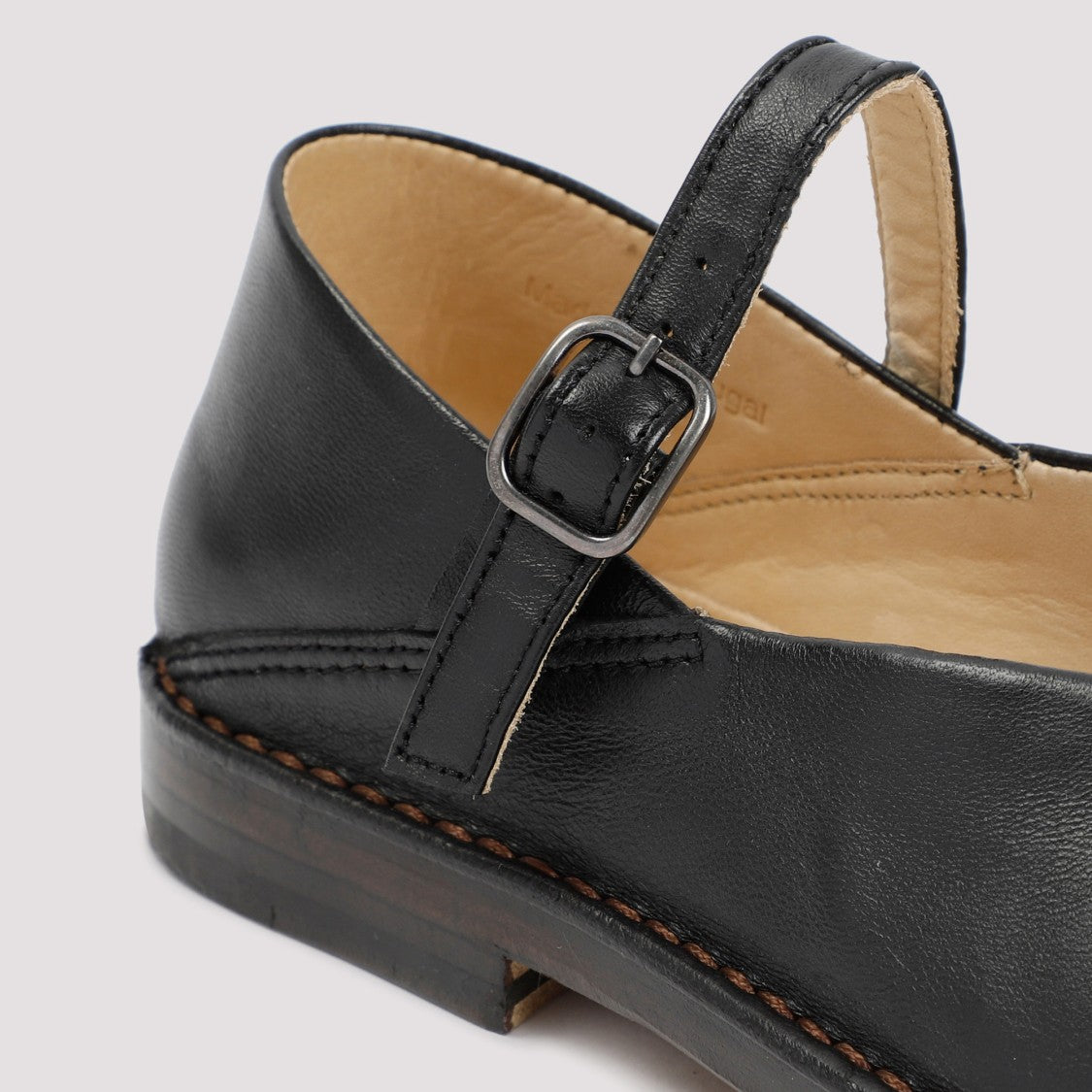 Lemaire Black Leather Ballerina Shoes