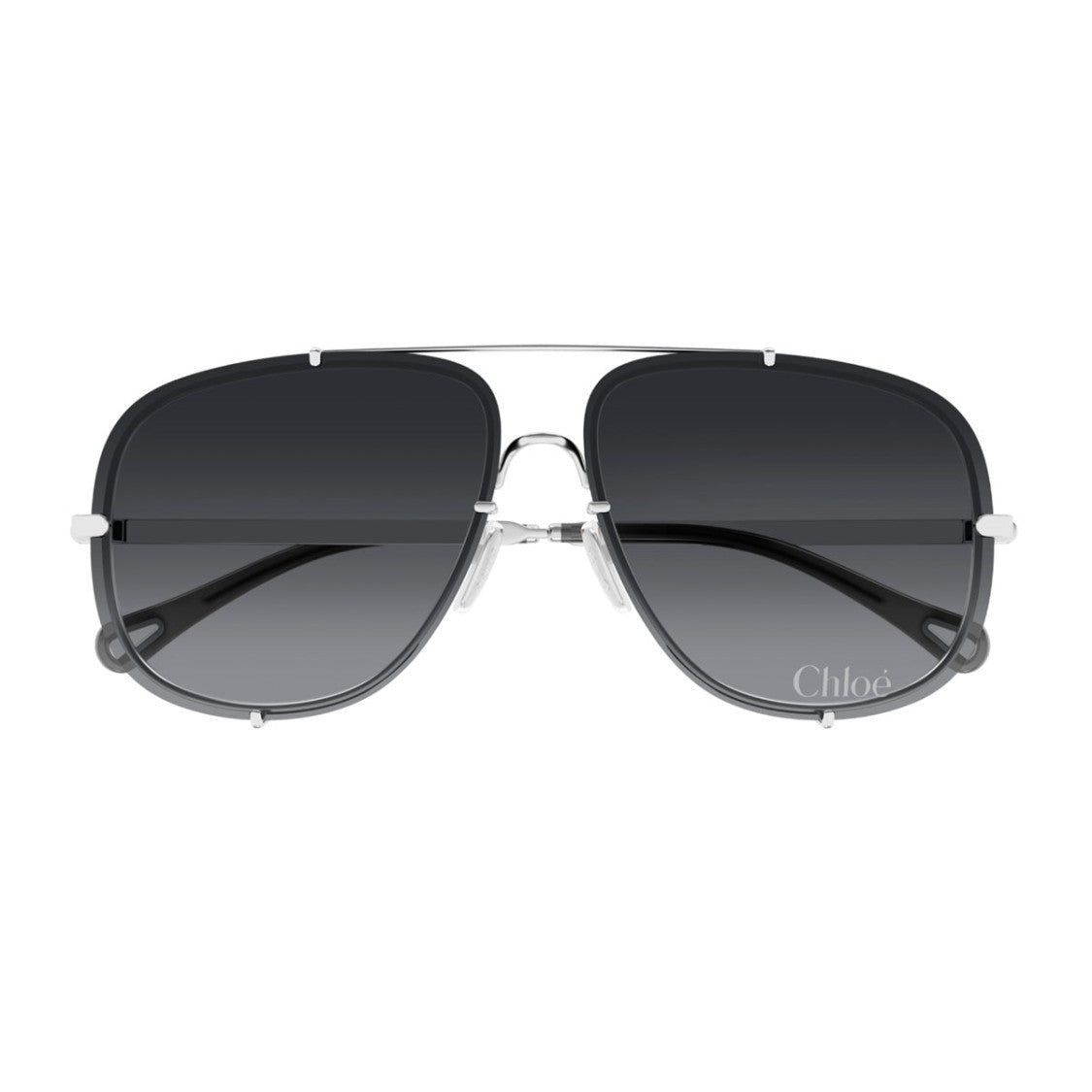 Chloé Silver Ch0348s Oversized Square Metal Sunglasses