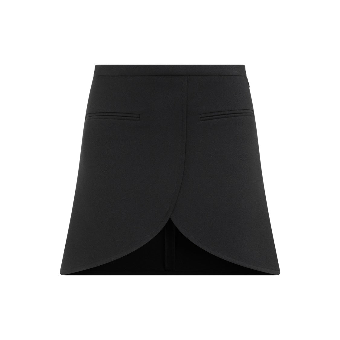 Courrèges Ellipse Black Twill Mini Skirt
