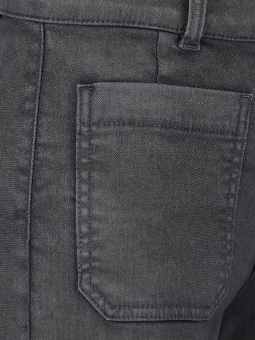 Seafarer Black Seafarer High-Waisted Flared Cotton Pants