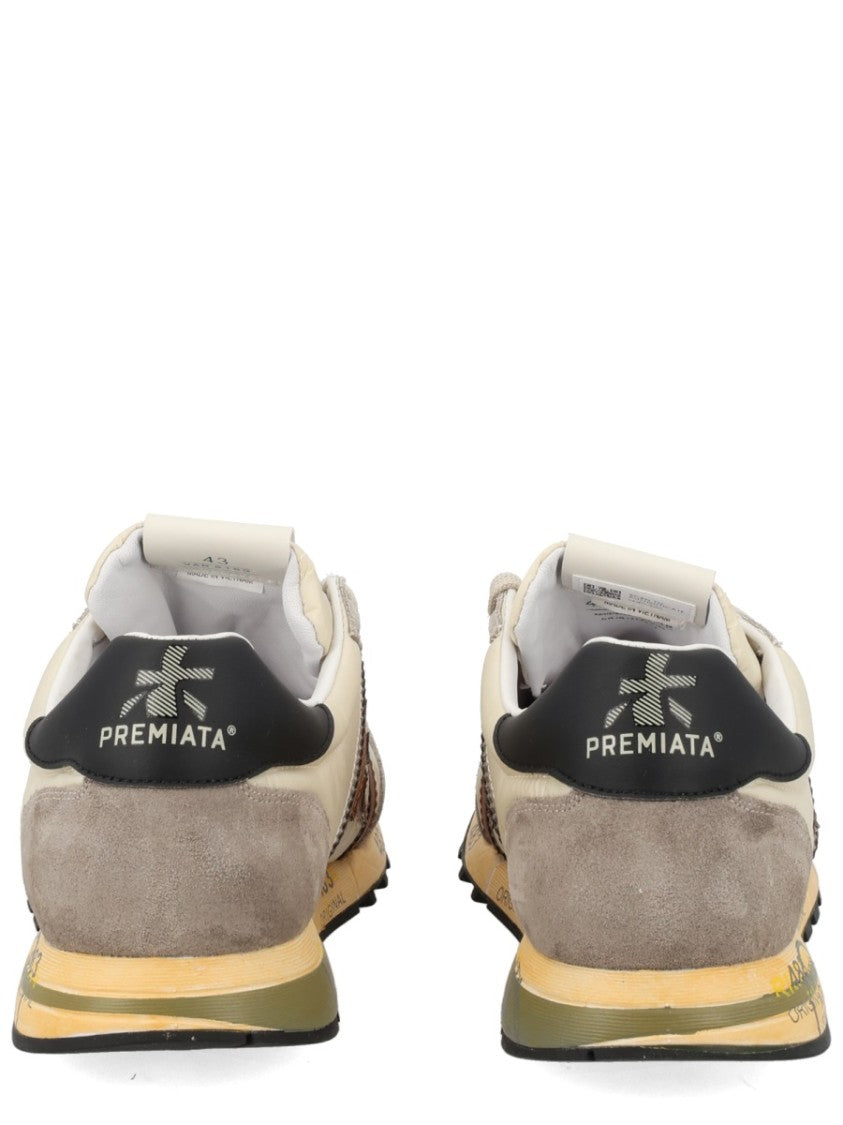 Premiata Beige Lucy Suede Accents Sneakers