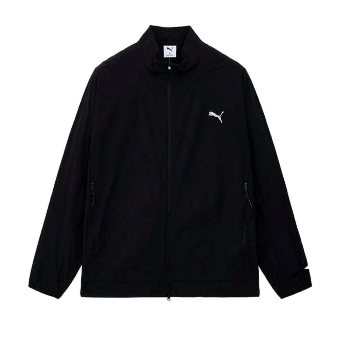 Puma Full-Zip Black Polyester Jacket With Stand-Up Collar