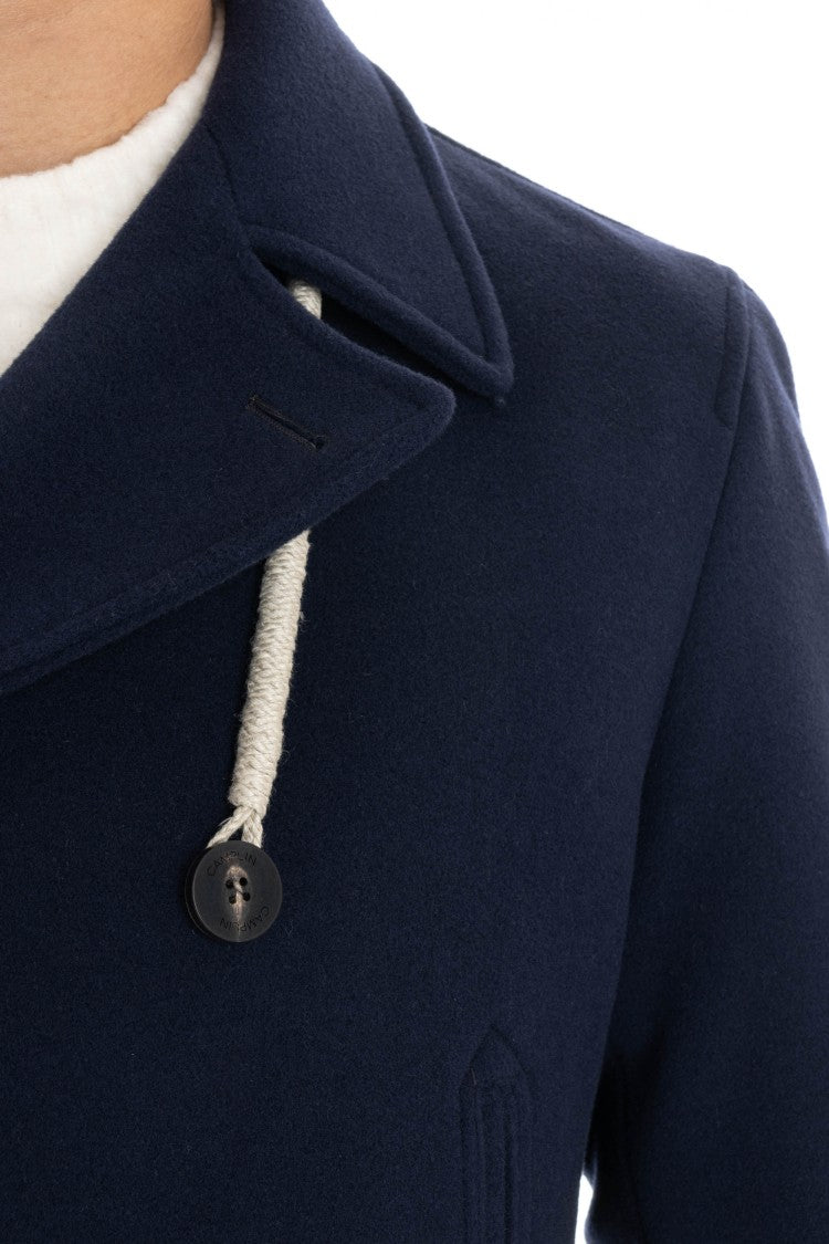 Camplin Long Wool Blend Peacoat