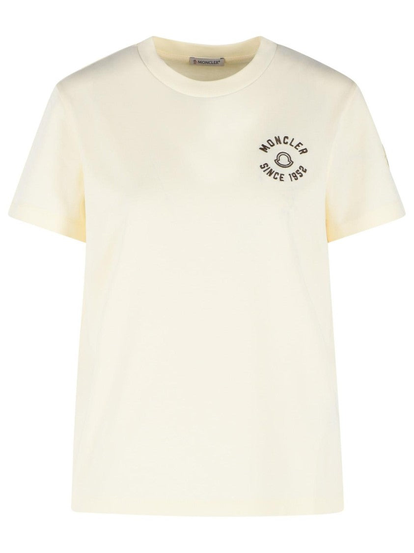 Moncler Cream Cotton T-Shirt