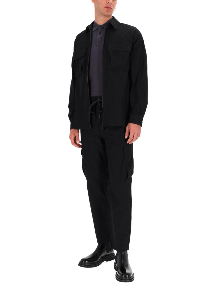 Versace Jeans Couture Black Zippered Chest Pockets Shirt
