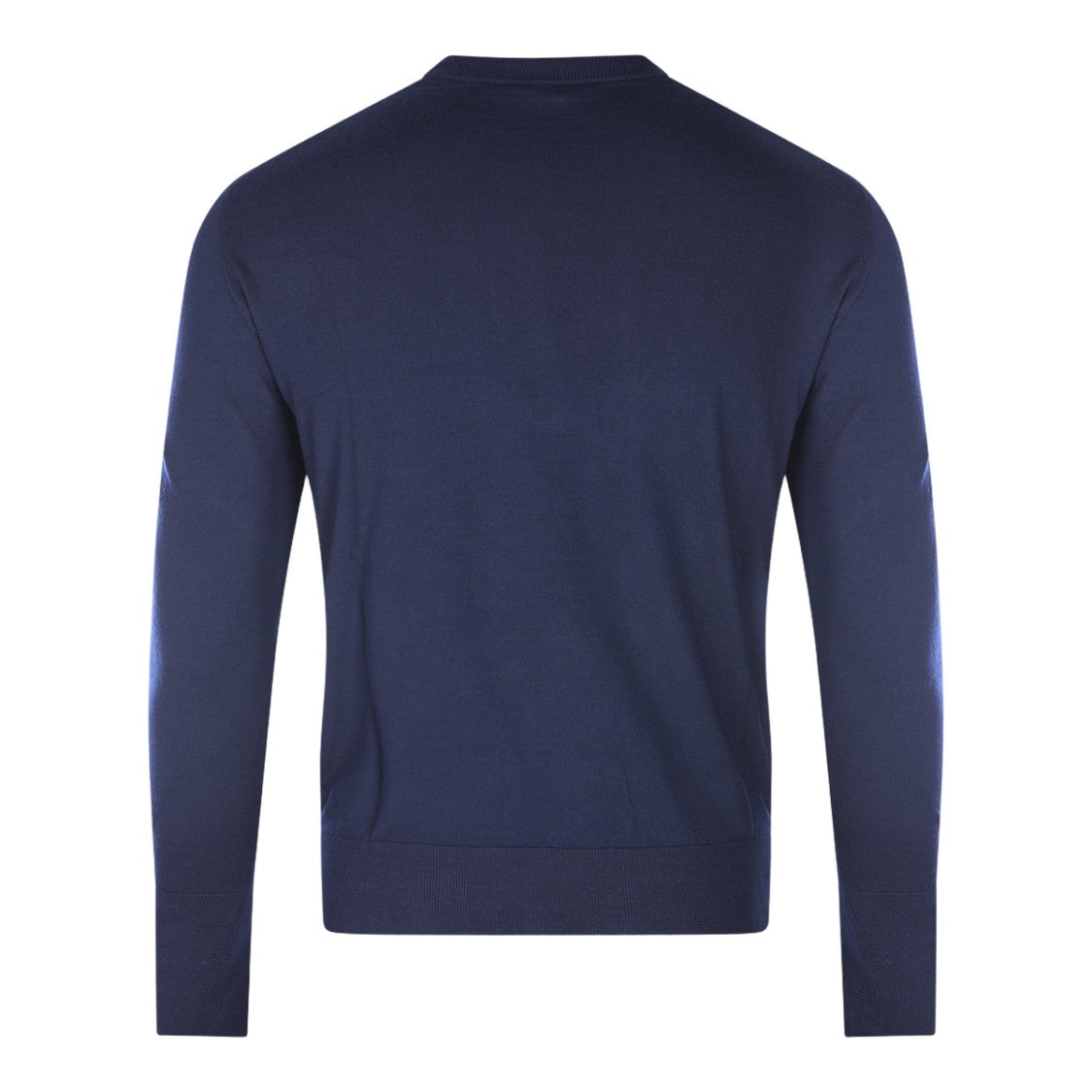 Eleventy Deep Blue Classic Crew Neck Sweater
