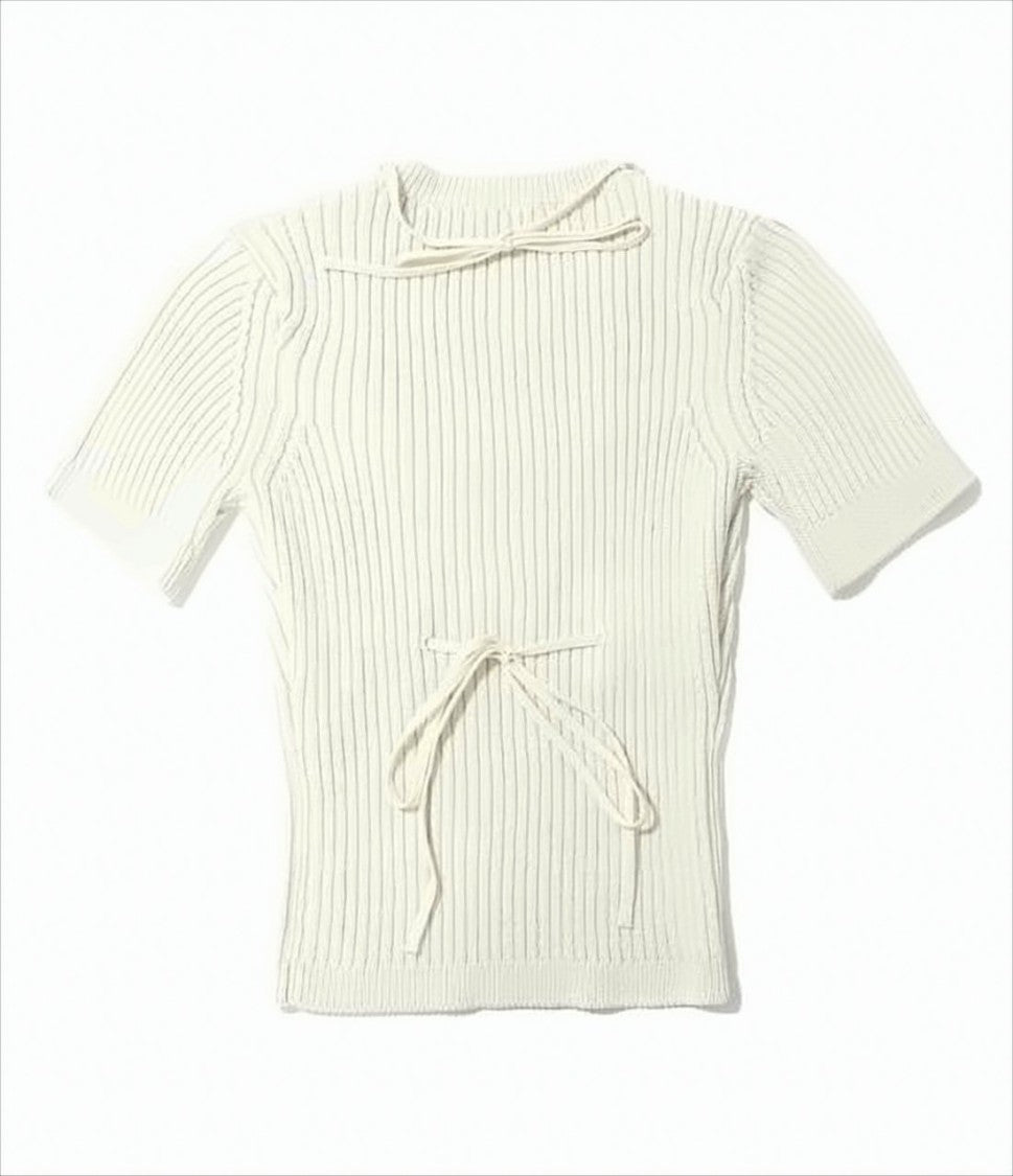 Jacquemus Ribbed Knit Sweater With Triangular Cut-Outs