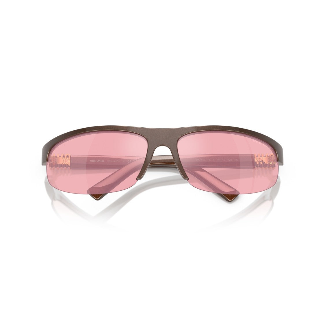 Miu Miu 0Mu A02s Rectangular Brown Sunglasses