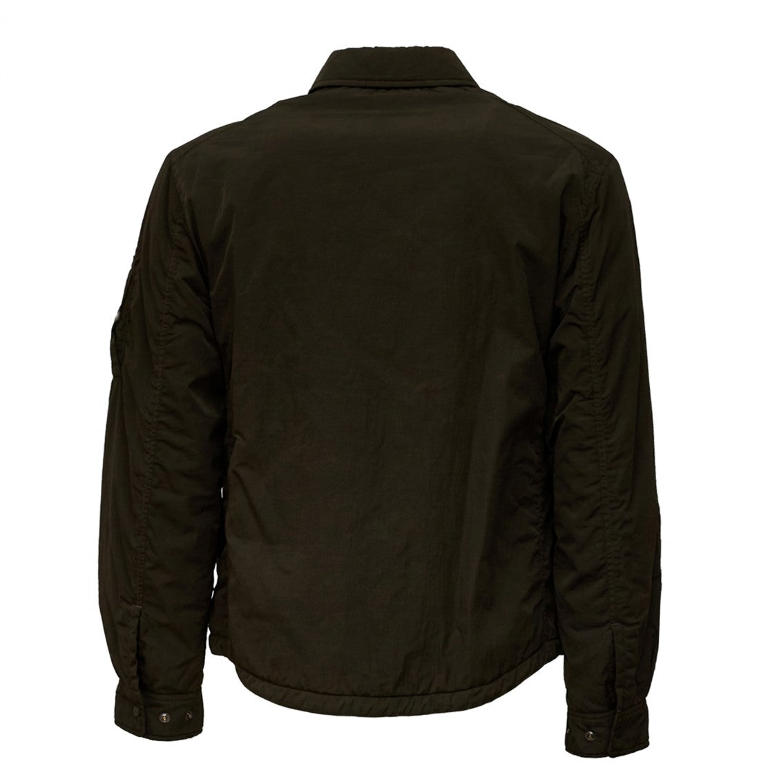 C.P. Company Padded Button Overshirt With Classic Collar And Quilted Details