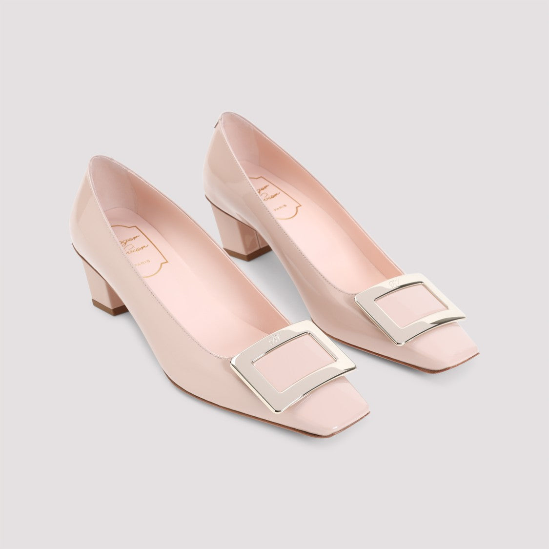 Roger Vivier Nude Calf Leather Pumps