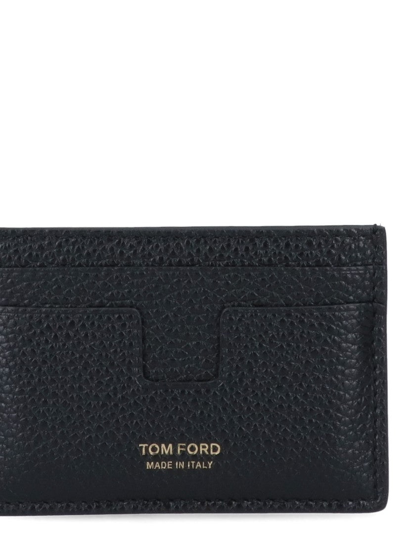 Tom Ford "T Line Classic" Card Holder – Black