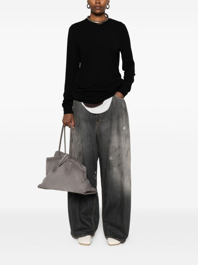Rick Owens Long-Sleeve T-Shirt With Classic Crew Neckline