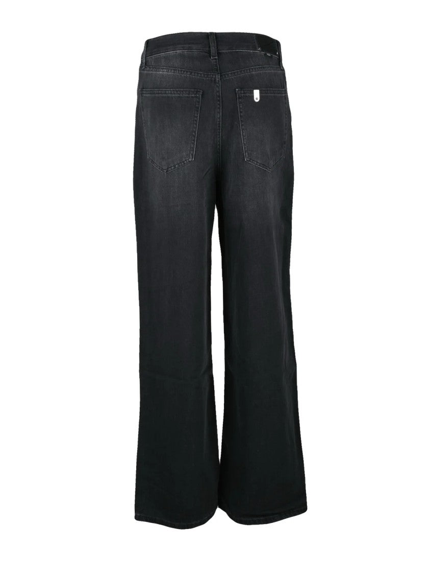 Liu Jo Grey Wide-Leg High-Waisted Jeans