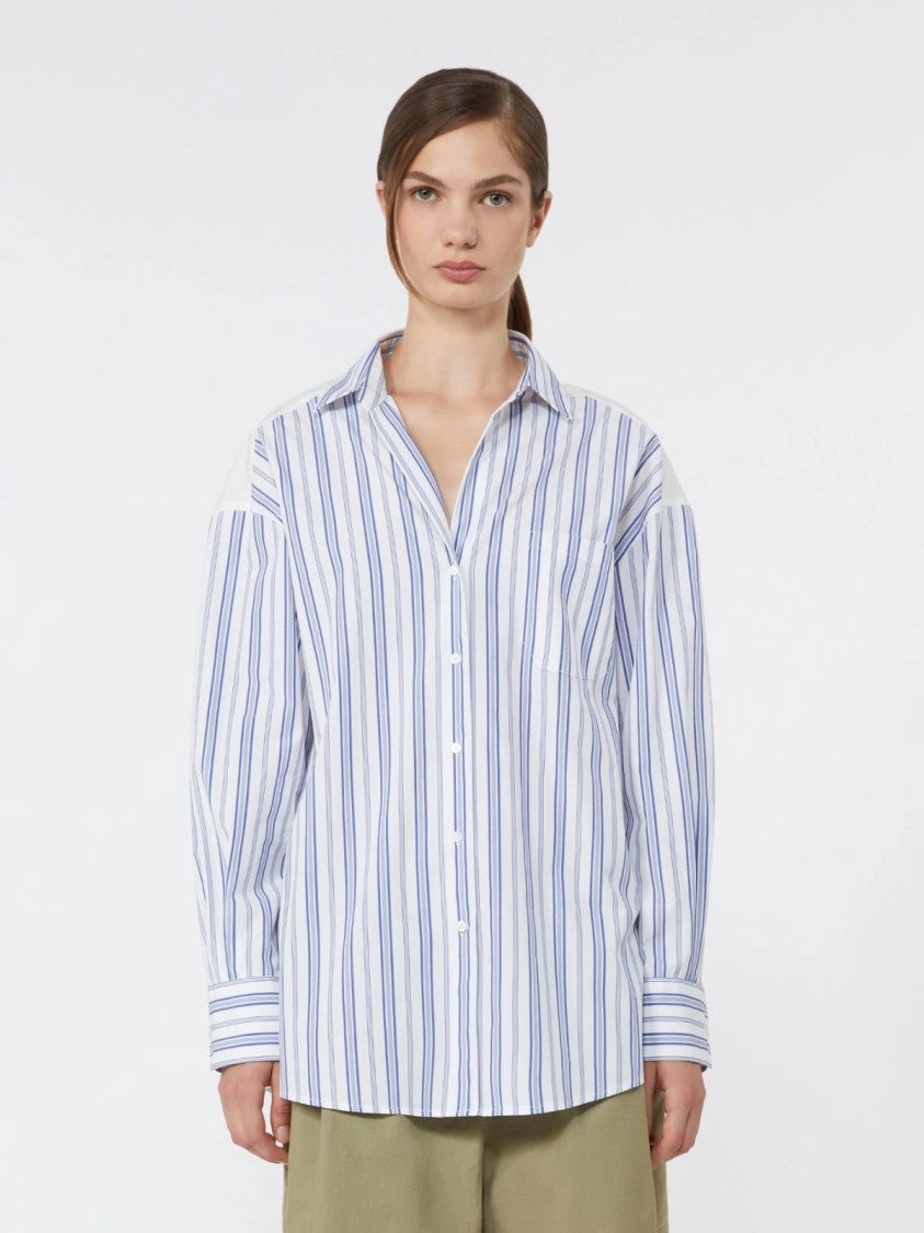 Max Mara Long-Sleeved Button-Up Shirt With Floral Embroidery