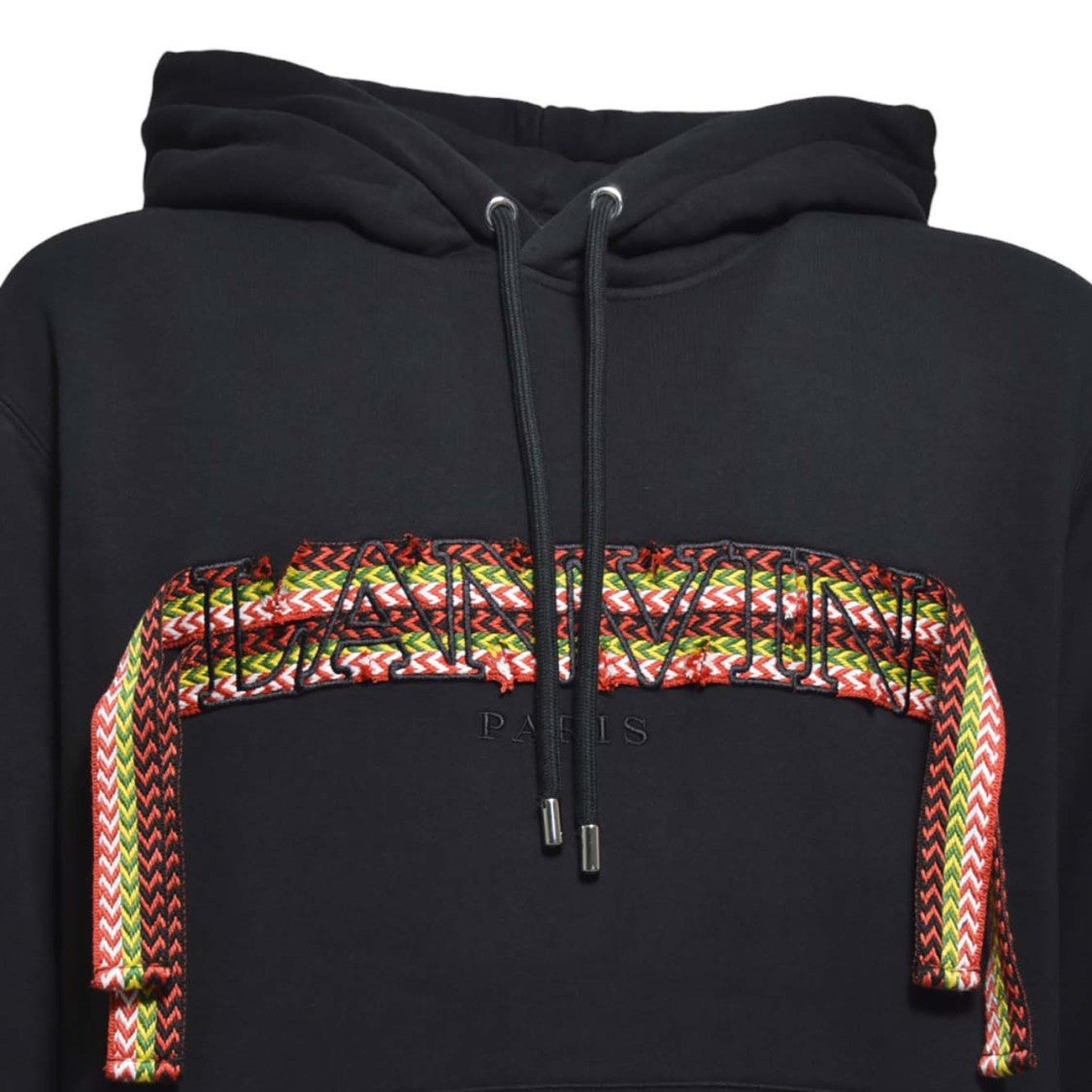 Lanvin Black Cotton Curb Lace Hoodie