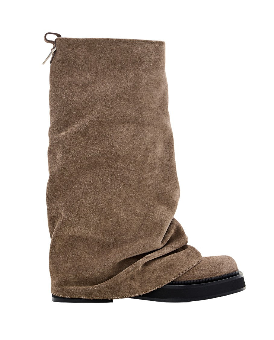 The Attico Suede Robin Combat Boots