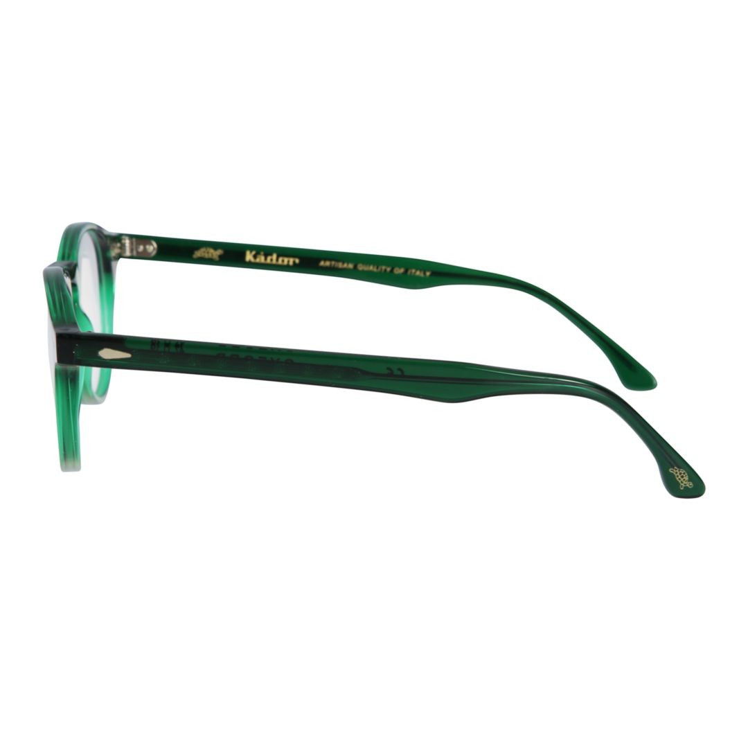 Kador Oxford Translucent Green Acetate Eyeglasses With Keyhole Bridge