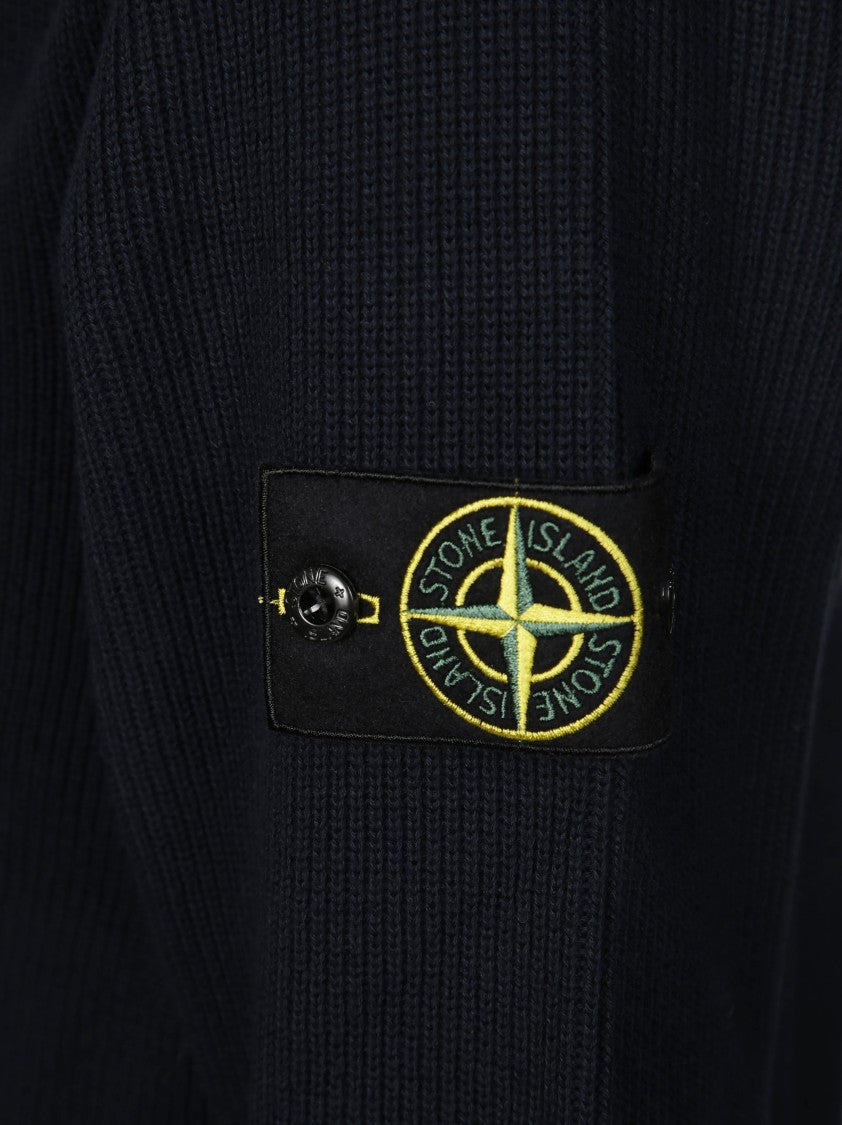 Stone Island Tailored Black Crew Neck Sweater