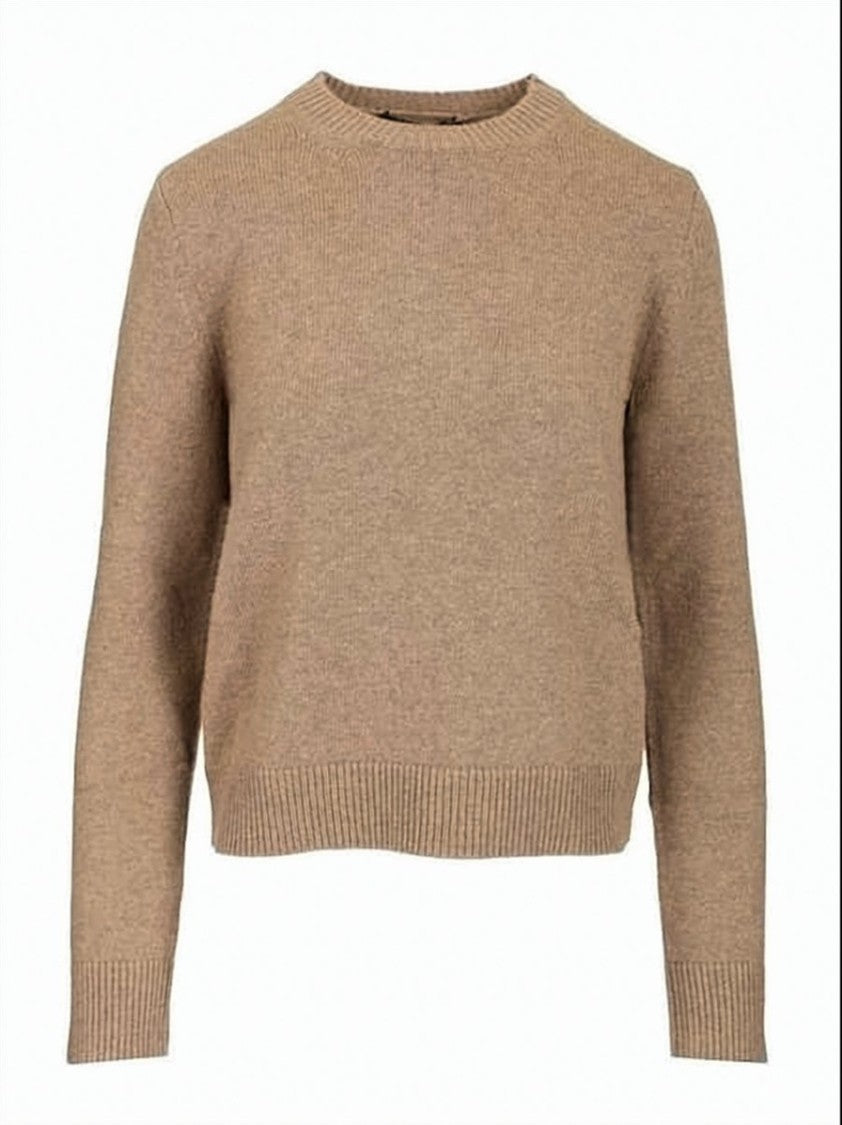 Max Mara Brown Knit Sweater With Crew Neckline
