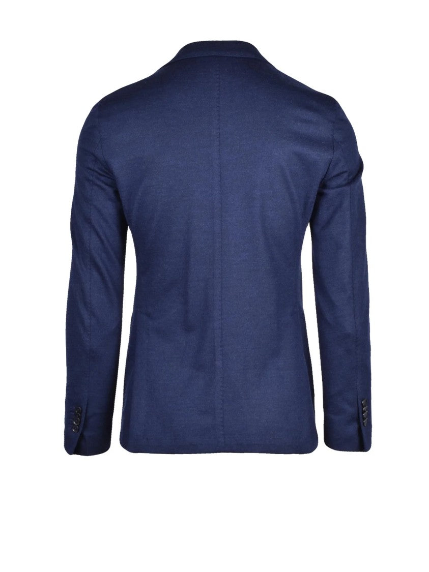 L.B.M. 1911 Blue Virgin Wool Pleated Formal Suit