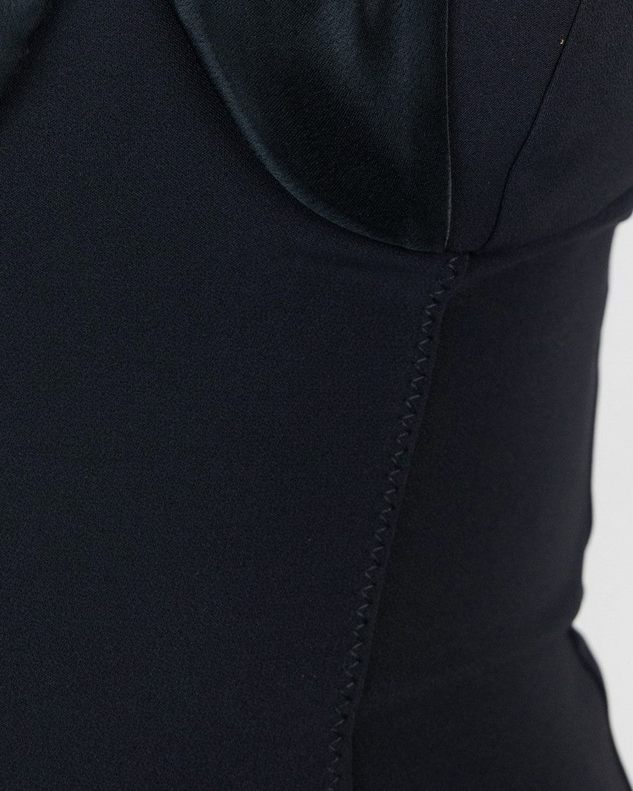 Elisabetta Franchi Slim-Fit Midi Dress With Satin Bow Details