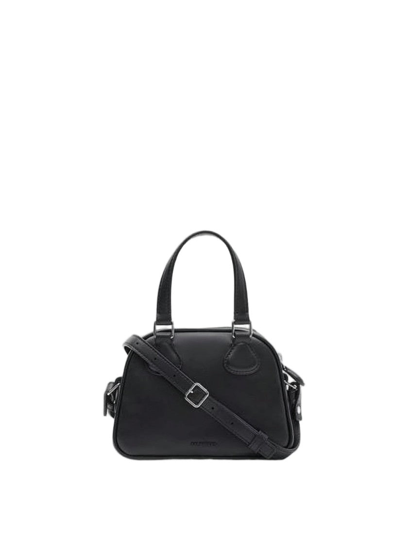 Courrèges Structured Black Calf Leather Tote Bag