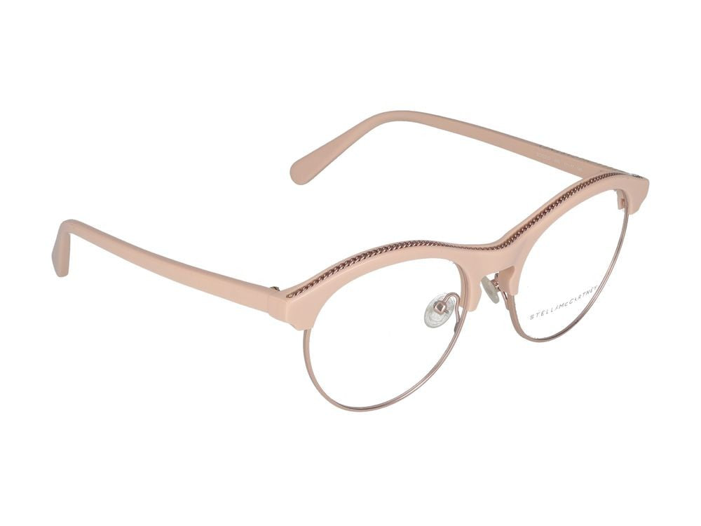 Stella Mccartney Eyeglasses Sc0220o 003 Gold Pink Transparent 51/17/140