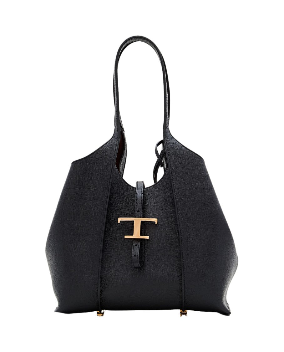 Tod's Structured Small Shopping Bag With T Pendant Closure