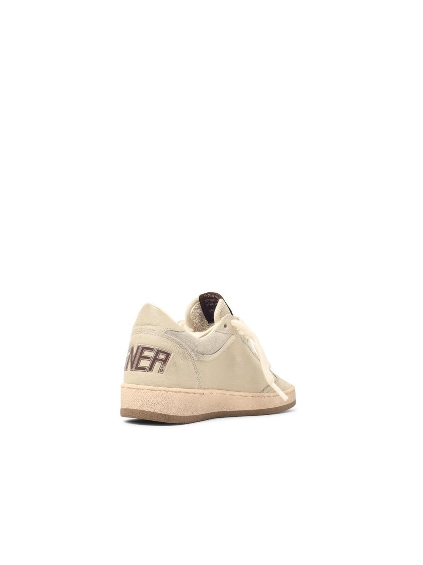 Golden Goose Cream Leather Ball Star' Sneakers