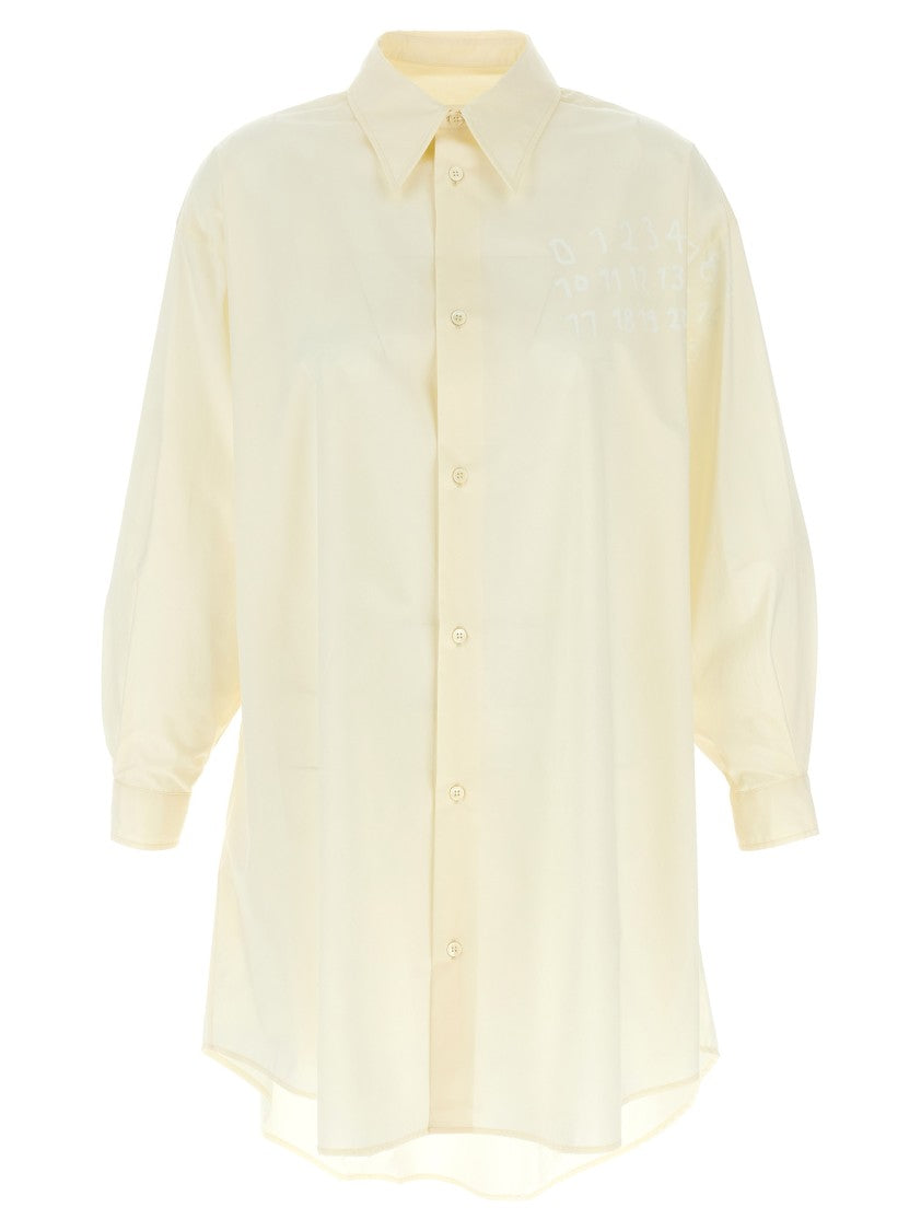 Mm6 By Maison Margiela Logo Print Chemisier Dress