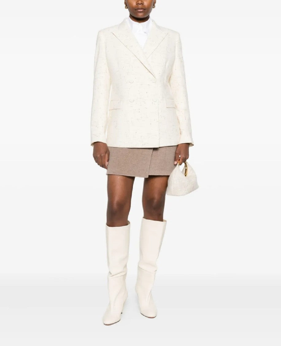 Fabiana Filippi Tailored Double-Breasted White Jacket