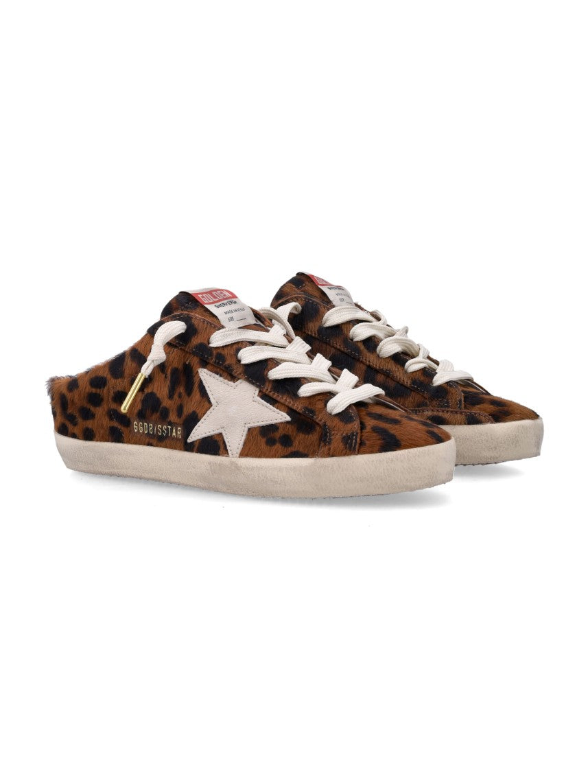 Golden Goose Leopard Print Slip-On Sabot Sneakers