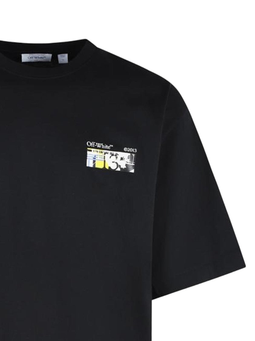 Off-White Industrial Arrow Cotton T-Shirt With Bold Graphic Design