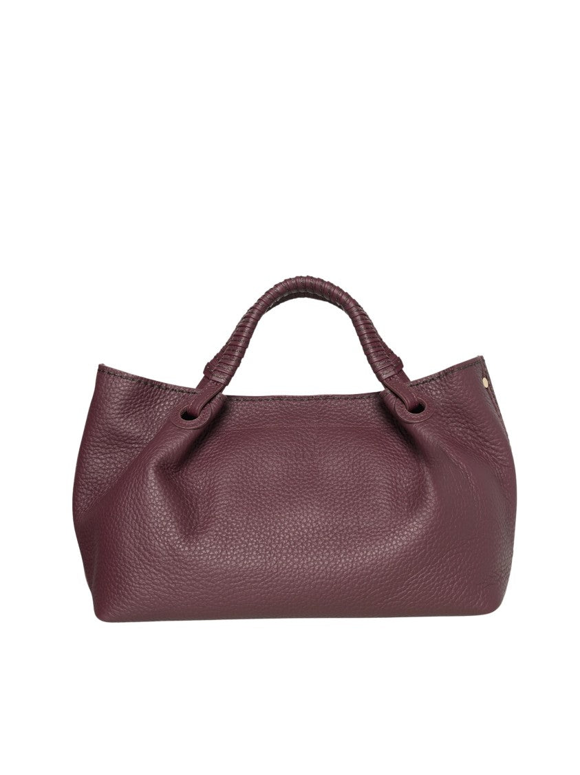 Visona` Queen Deep Burgundy Textured Leather Handbag