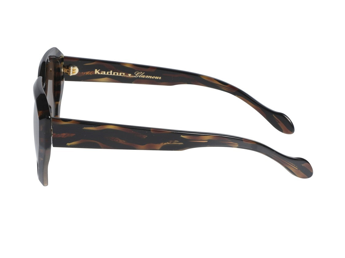 Kador Tortoiseshell Marilyn/K-S Oversized Geometric Sunglasses