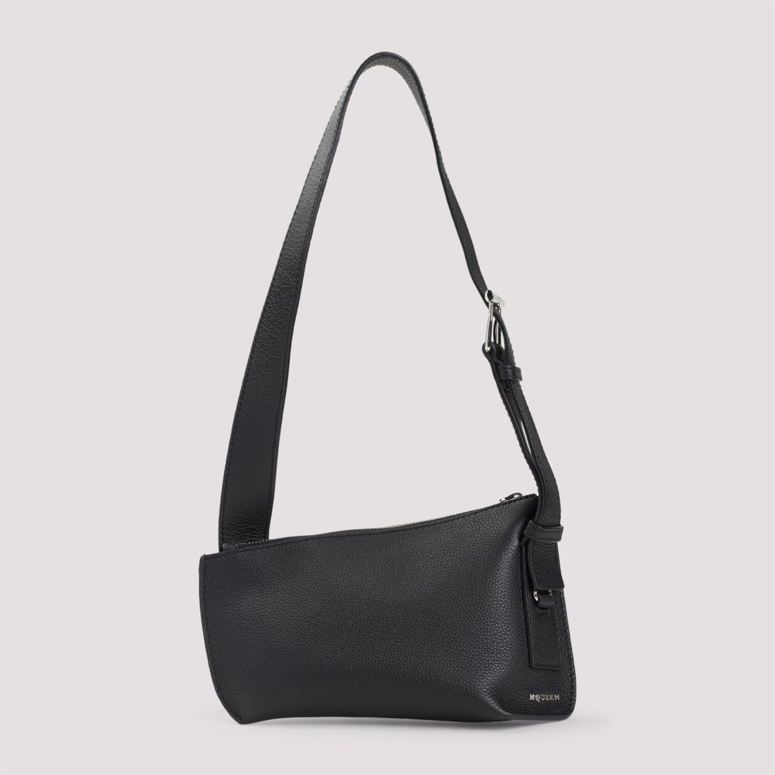 Alexander Mcqueen Black Calf Leather Sling Pouch