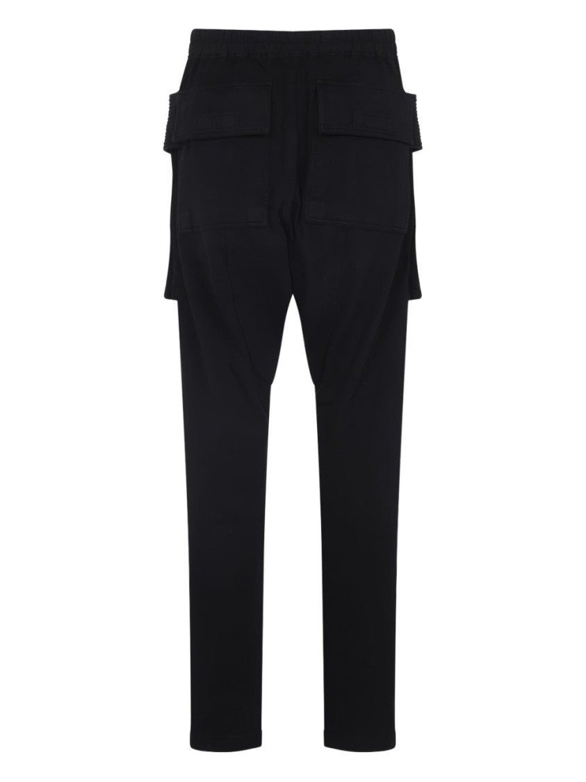 Drkshdw Slim-Fit Black Trousers With Utilitarian Flap Pockets