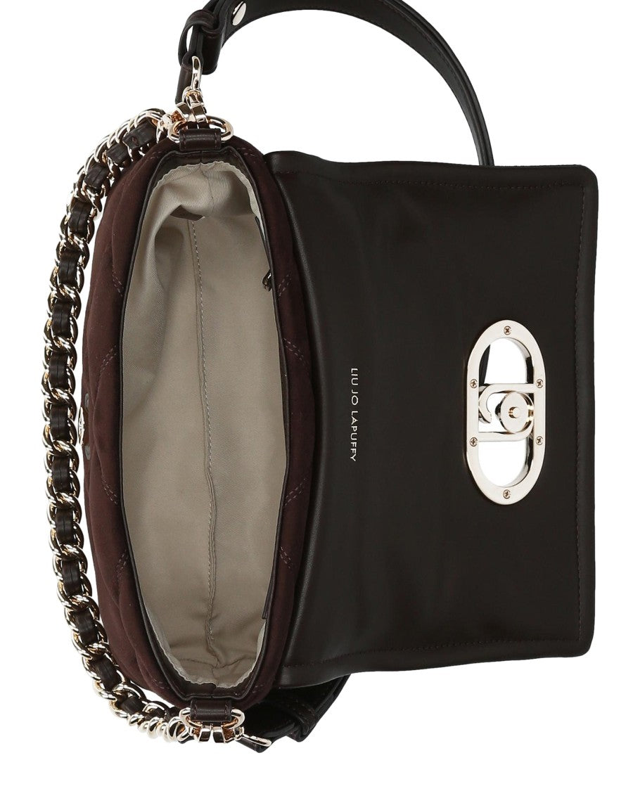 Liu Jo Deep Brown Quilted Microfiber Handbag
