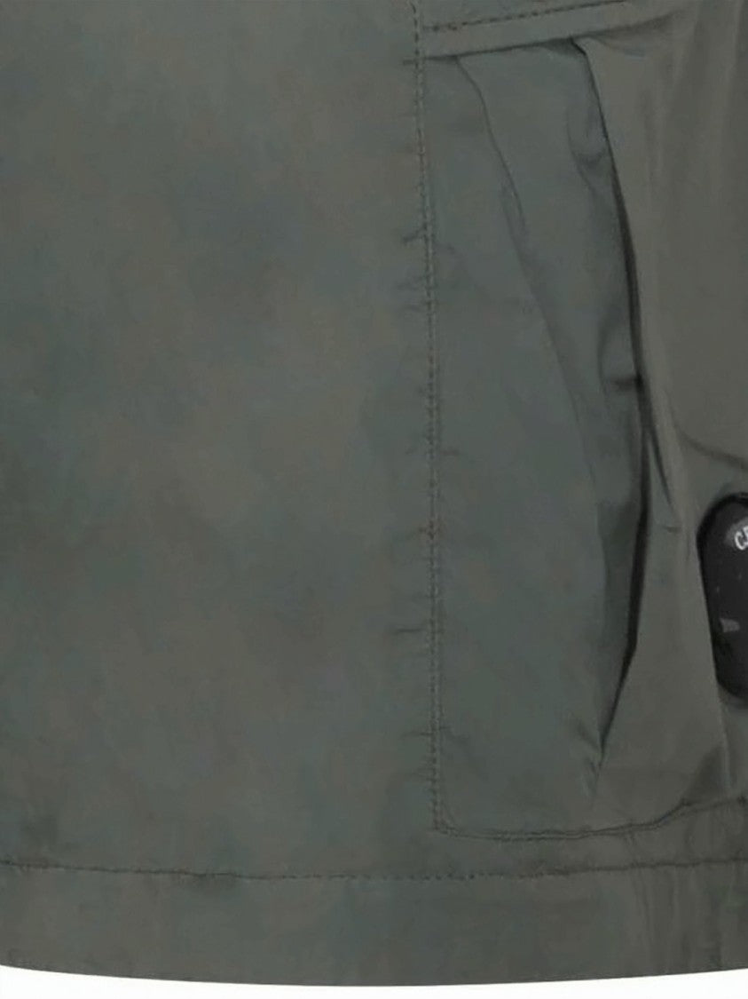 C.P. Company Grey Mid-Thigh Shorts With Distinctive Lens Detail