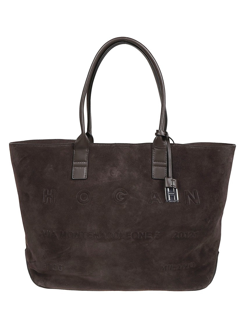 Hogan Address Medium Calf Leather Shopping Bag